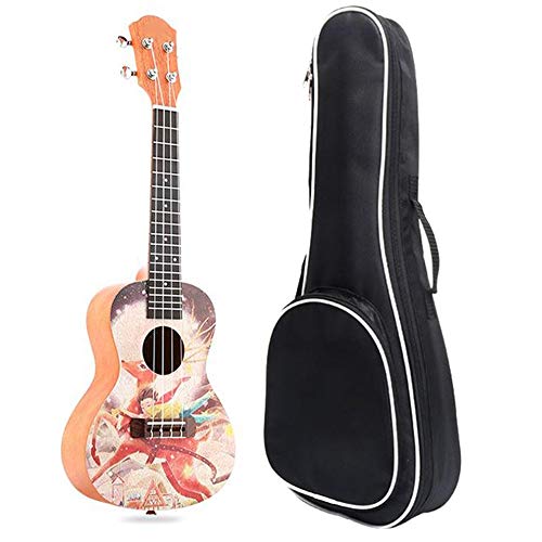 Ukulele Bois d’acajou Traditionnel 23 Pouces Ukulele Peinture colorée Uke Hawaii Enfants Petite Guitare avec Sac Gig for… - Les Beatles, Paul McCartney, John Lennon, RIngo Starr, George Harrison Ukulele Bois d'acajou Traditionnel 23 Pouces Ukulele Peinture colorée Uke Hawaii Enfants Petite Guitare avec Sac Gig for…