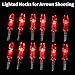 Hauojaus 12 Pack X Lighted Nocks for Arrows,Fit for Arrows with ID .233/.244/.246 Light Up Nocks,Inside Diameter Bolts with X, H, GT Bushings,with ON/Off Switch for Archery Hunting