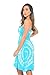 Riviera Sun 21612-TW-1X Strapless Tube Short Dress/Summer Dresses Turquoise/White