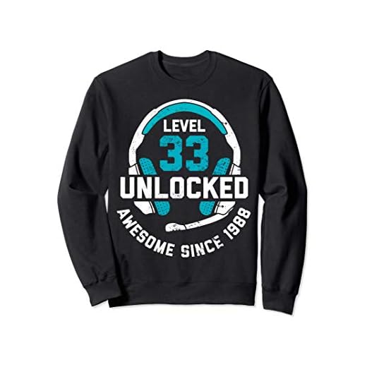 Regalo del 33 cumpleaños Level 33 Unlocked Awesome 1988 Sudadera