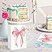 Draupnir 12PCS Coquette Pink Bow Paper Gift Bags, Party Favor Bags, Pink Goodie Bags for Birthday&Bachelorette Party Decoration Coquette Bow Gift Pouches with Handles 8.3x5.9x3.1 Inch