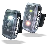 FREEMOVE Led Safety Light | HIGH VISIBILITY RUNNING CYCLING GEAR | 4 Modes Flashing Led Lights Red & White | USB Rechargeable Belt Clip Running Light | Pet Dog Collar Strobe | Bike Tail Warning Light