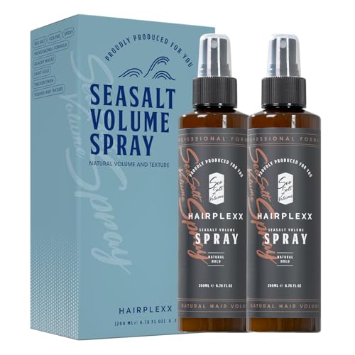Hairplexx Sea Salt Volume Hair Spray for both Men and Women, Natural Thick and Volumizing Hair Look with Matte Finish and Natural Hold, Paraben Free (6.7 Fl Oz - Pack of 2, Ocean Fresh)