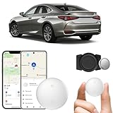 Localizzatore Gps Per Auto, 2026 Magnetico Localizzatore Gps Senza Abbonamento, GPS Tracker per Auto Compatibile Con iOS e Android, Adatto Per Veicoli,Motociclette,Localizzatore Intelligente - Bianco