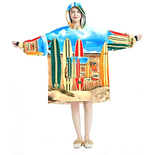 Sweat à capuche surdimensionné en flanelle sherpa adulte homme femme