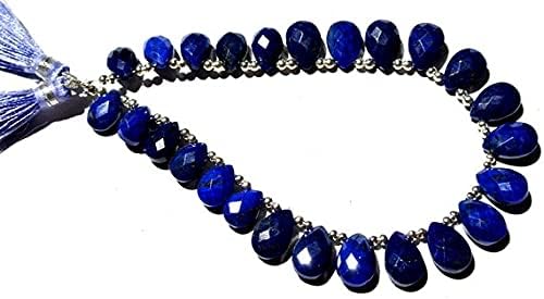 Lapis-lazuli véritable perles briolettes facettées de qualité AAA LKBEADS - 4