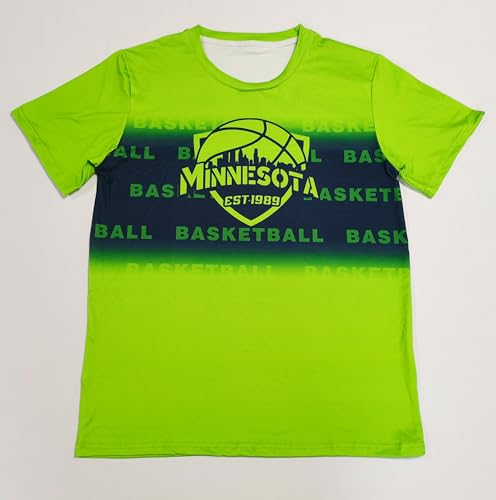 Lztgift Camiseta de basquete City Silhoutte Shield Basketball Gradient Shirt Pull On Apparel Gift fo