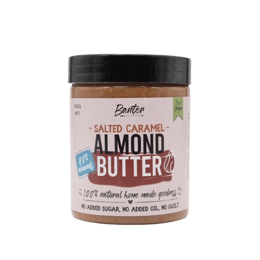 Banter Salted Caramel Almond Butter: 80% Almonds with Organic Jaggery, Vanilla Extract and Himalayan Salt - Protein-Packed, Low Sugar, Vegan & Gluten-Free (450g) (B0D92RVR2P) Amazon Price History, Amazon Price Tracker