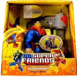 Miniatura 1 de DC Super Friends Delxue Figura Superman Grúa Espacial