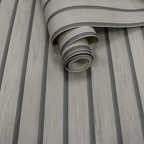 Wood Slat Wallpaper Grey Holden 13133