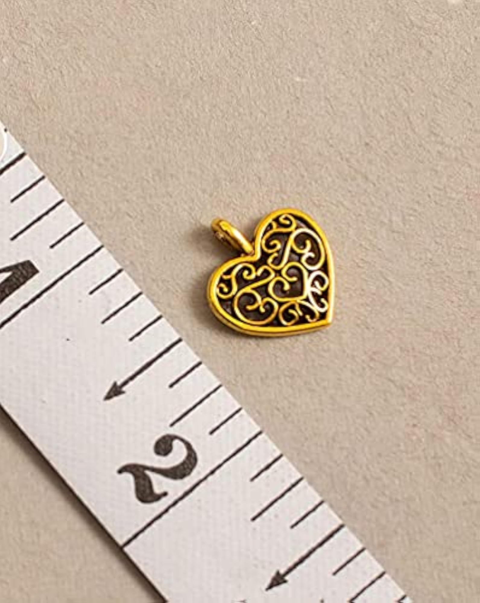 German Oxidized Heart Small Charms Beads for Jewellery Making
