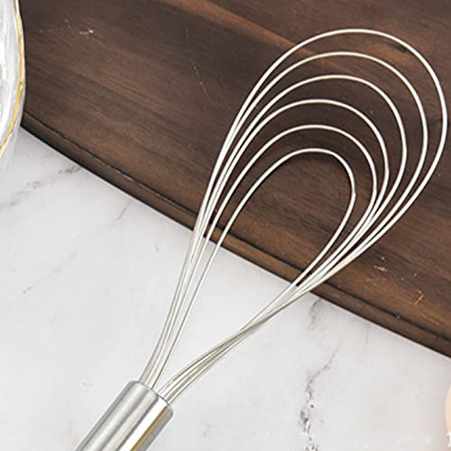 2-Piece Flat Wire Egg Whisk Set - Stainless Steel - 8 Inch & 10 Inch - Image 6