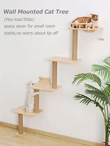 Árbol para gatos montado en pared con 4 niveles miniatura 2