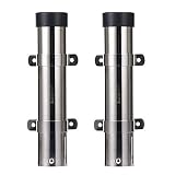 Amarine Made Pair of Boat Marine Fishing Stainless Steel Side Mount Rod Holders with Brackets-7743S