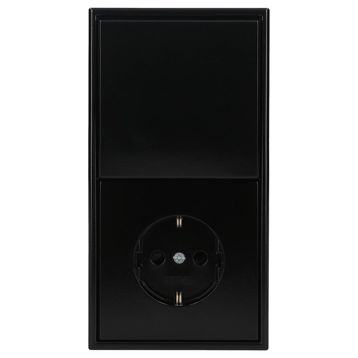 JUNG Serie LS Wechselschalter + SCHUKO Steckdose Safety Set Schwarz