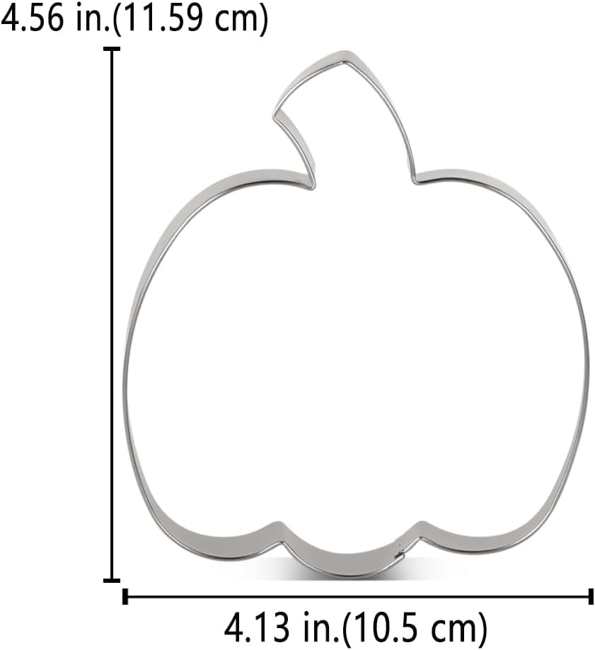 LILIAO Pumpkin Cookie Cutter (4.13" Wide x 4.56" Tall x 1" Deep)