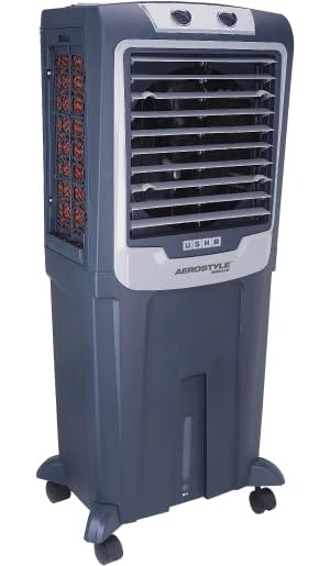 Image of USHA Aerostyle Breeze 60L Tower Air Cooler | 2000 m /hr Air Delivery | 12-Inch Fan Blade | 10m Air Throw | 3-Side Honeycomb Pads | Inverter Compatible | 1 Year Warranty