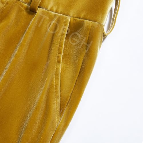 Womens Pant Suit Velvet 2 pcs Peak Lapel Double Breasted Women's Suiting for Work Professional4