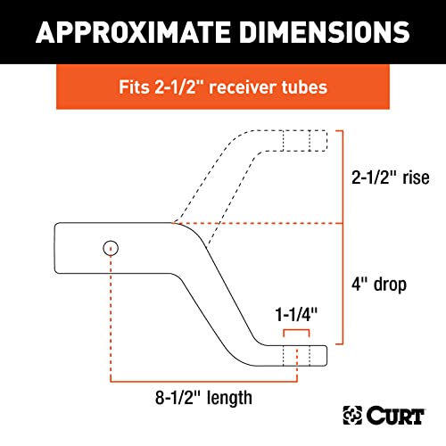Image of Curt Manufacturing 45458 2-1 /2 inch Forged Ball Mount