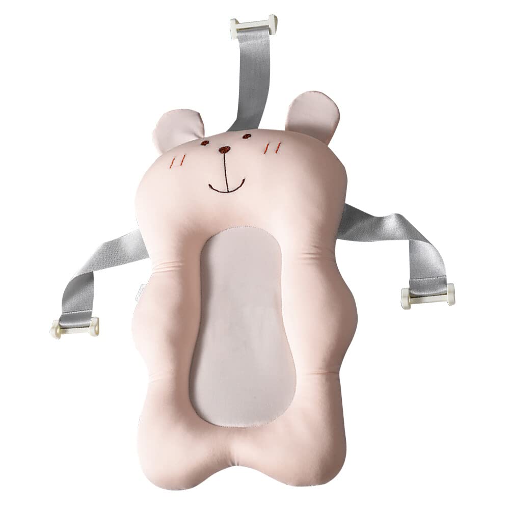 Uposao Baby Bath Cushion, Newborn Bath Anti-Slip Cushion Seat Support Infant Bathing Pad Baby Shower Mat Foldable Baby Floating Bather Bathtub Pad for Newborn 0-12 Month