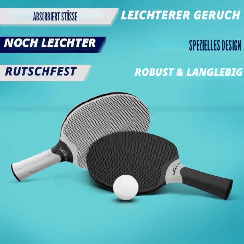 Senston Tischtennisschläger Set, Professionelles Tischtennis Set für 2-4 Spieler, Verbundgummi Tischtennisschläger, Indoor- oder Outdoor-Spiele.