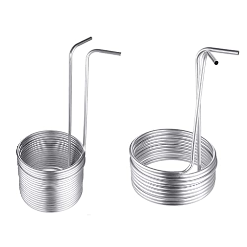 1pcs Stainless Steel Immersion Wort Chiller Tube, Beer Brewing Super Efficient Wort Chiller, Home DIY Wine Making Machine Part (Size : 9.52x0.5x7.8m Single)
