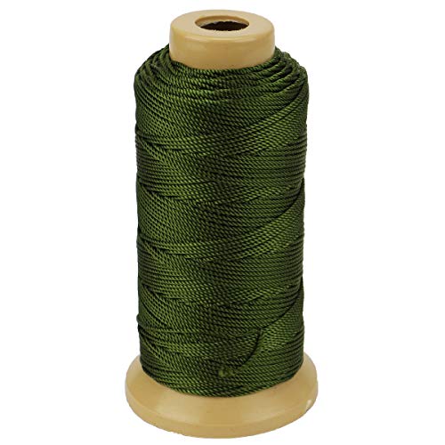 Twisted Nylon Line Twine Cordón para Jardinería Marcado Proyectos de Bricolaje Elaboración de Mampostería (1.5mm-328 Feet, Ejercito Verde)