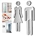 Biluer 2 Piezas Señales de Puerta Señales de Baño de Hombre y Mujer Adhesiva Signos de Baño Cartel de Baño Señales para Puerta WC para Tienda/Cafetería/Restaurante/Centro Comercial,12x4cm