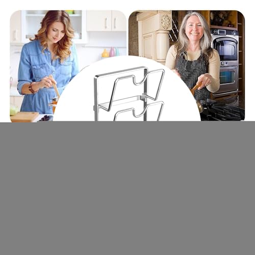 Couvercle de casserole acier inoxydable étagère de cuisine multicouche - 5