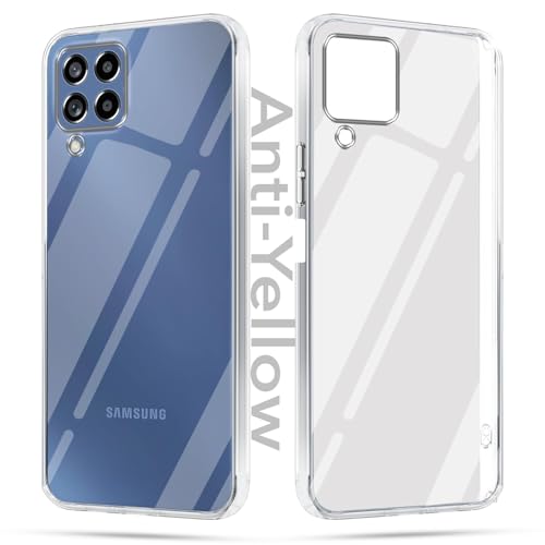 Image of Jkobi Lifetime Anti-Yellow Clear Back Cover Case for Samsung Galaxy M33 5G (Sleek Hard Crystal | Shockproof and Camera Protection)