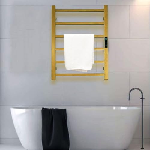 Sèche-serviettes mural doré tactile pour des matins chauds et cocooning - 6