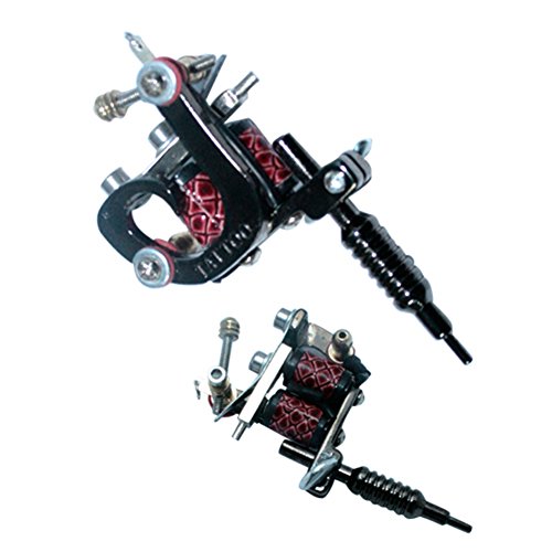 New Star Tattoo Mini Black Tattoo Machine Pendant Tattoo Necklaces Tattoo Supply (Black)