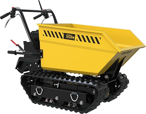Güde GRD 400/R Dumper à chenilles (moteur 4 temps, course 196 cm³, 4,1/5,6 kW (kW/PS), vitesse avant 5,09 km/h, charge maximale 400 kg, creux inclinable de...