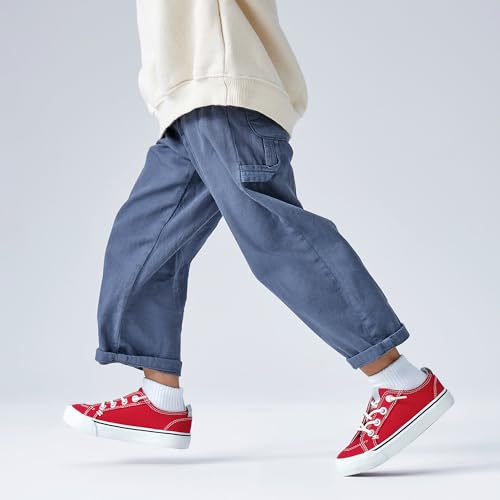 EasyStar Girls and Boys Slip-On Elastic Lace Shoes Sneaker for Toddler Little Kid4