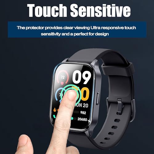 Lamshaw 3 Piezas Protector de Pantalla para Compatible con VKROBAG Smartwatch T50S-1,85" Protectora Película, Película HD Suave TPU láminas Protectora, Anti-Arañazos, Sin Burbujas (Bfilm-3P) - imagen 2