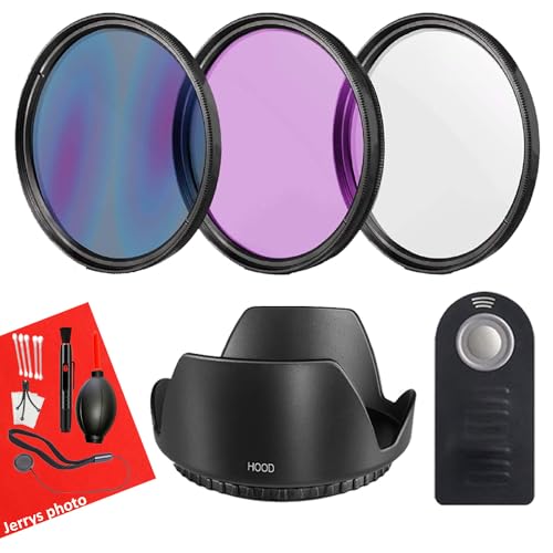 67mm Accessory Bundle for Canon EOS RP + Filters + Remote Control + Cleaning Kit + Tulip Hood + Cap Keeper (9pc Bundle)