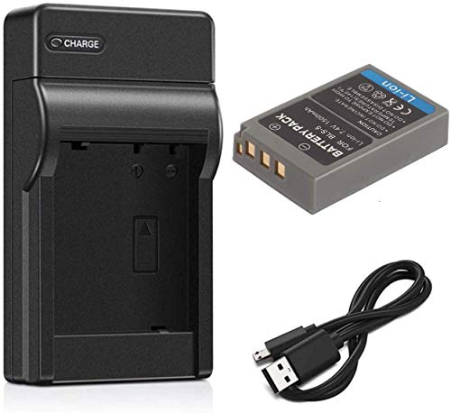 Battery and Charger for Olympus Pen E-PL5, E-PL6, E-PL7, E-PL8 Digital Camera
