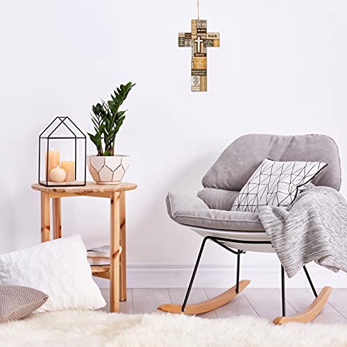 Jetec JETEC-1649 Christians Cross Wall Decor Faith Biblical Verse Wooden Crosses Table Centerpieces Farmhouse Wall Sign thumb #5