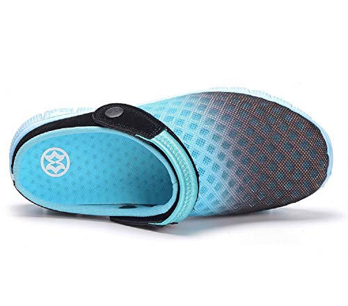 Eagsouni Garden Clogs Garden Shoes For Men Women Summer Beach Slippers Lightweight Mesh Sandals Outdoor Walking Shoes B-Sky Blue #TOP4