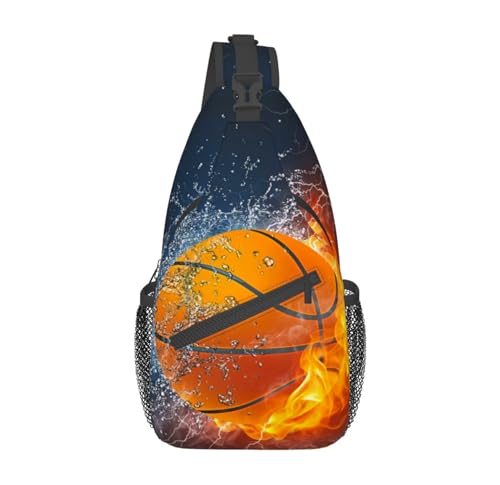VOOHDDY Cool Sport Basketball Ball Sling Bag For Women Men Travel Hiking Backpack Crossbody Shoulder Chest Bags Casual Daypack Sport