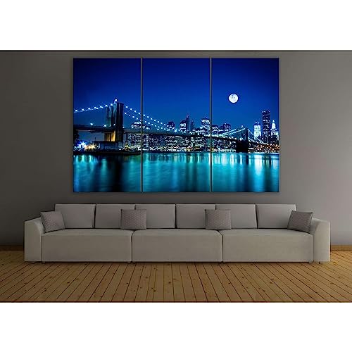 Impression sur toile Brooklyn Bridge Grand Tableau Salon Loft ZELLART