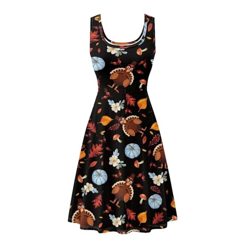 Image of TOADDITDO Womens Summer Sleeveless Tank Dress with 2 Side Pockets XS-4XL Plus Size