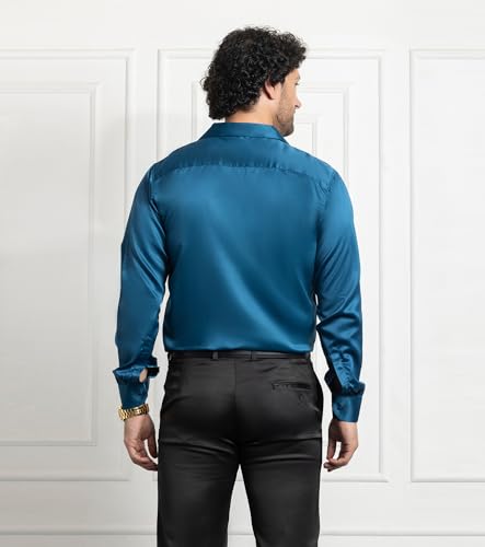 Image of CVC Mens Satin Regular Fit Formal Shirt.