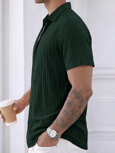 Image of Noble Monk Men's Polyester Regular Fit Solid Casual Shirt |Half Sleeve | |Stylish Shirt