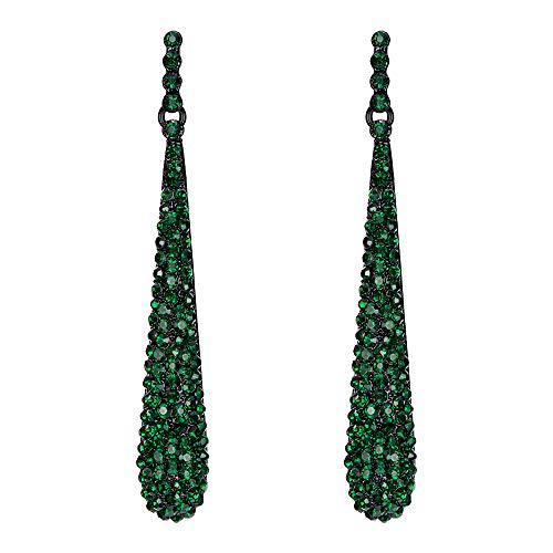Clearine Ohrringe Voll Kristall Diamant Teardrop Lange Ohrstecker für...