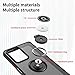 QUIETIP Case Compatible with Oppo Reno 14 Pro with Screen Protector,TPU + Hard PC Magnetic Ring Car Mount Stand Cover,Black