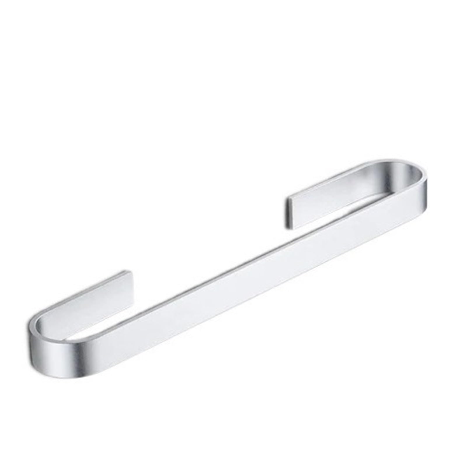 1pc Towel Rail Rack Holder Bathroom Towels Hanger Black Silver Space Aluminum Wall Hanging Bar Storage Shelf(40cm sliver)