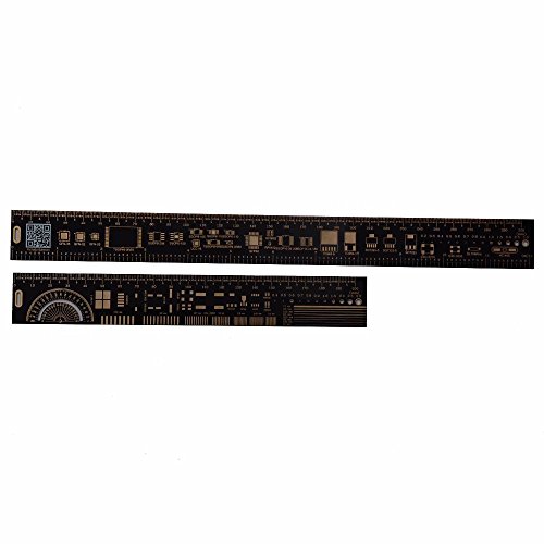 Regla PCB de 30cm y 20cm con transportador preciso miniatura 2
