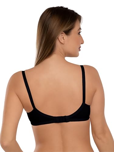 Image of Daisy DEE Women's Cotton Seamed Non-Wired Regular Straps Full Coverage Non-Padded Bra - NSHTL