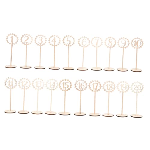 GRIRIW 20Pcs Table Numbers for Weddings Rustic Seat Signs Table Number Cards for Banquets Receptions and Events